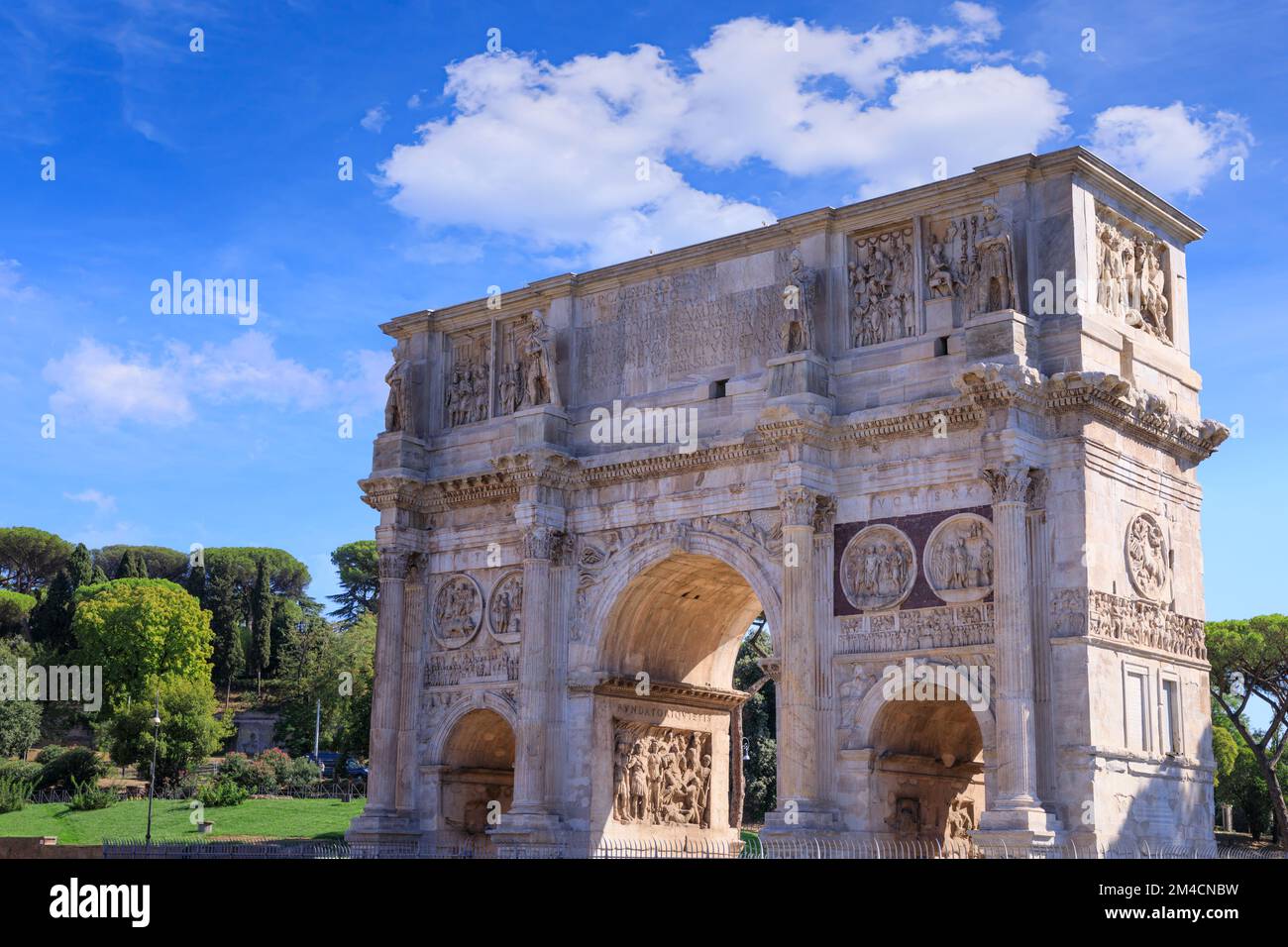 L'Arc de Constantine à Rome, Italie. Banque D'Images