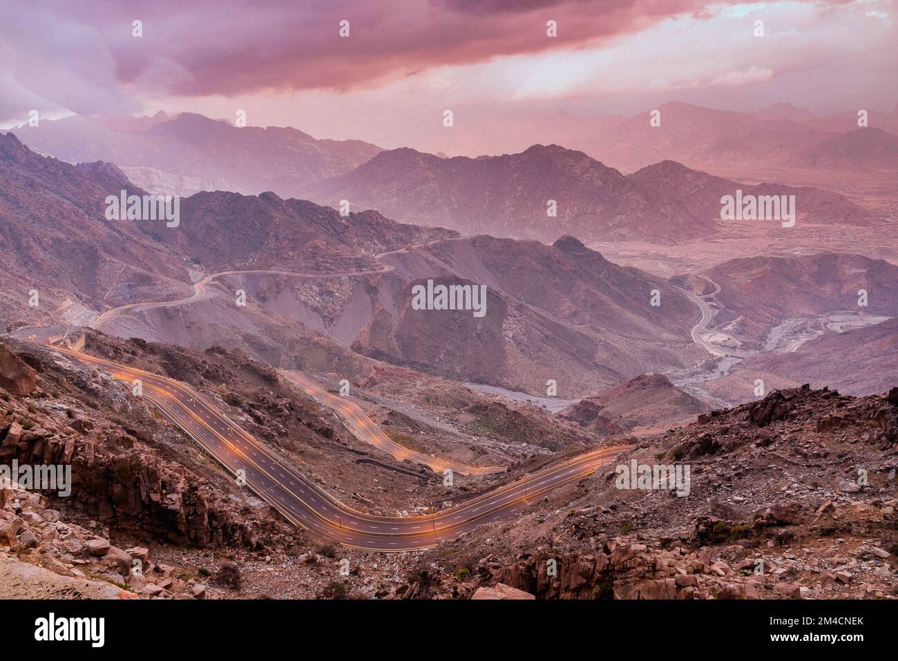 Magnifique paysage de la ville de Taif, Arabie Saoudite Banque D'Images
