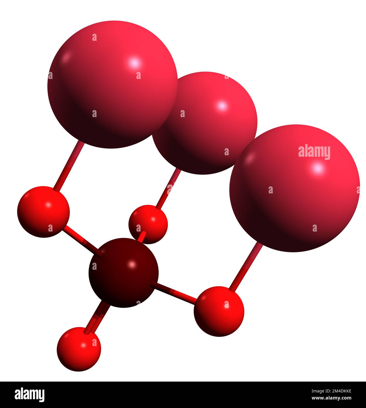 3D image de la formule squelettique du phosphate trisodique - structure chimique moléculaire du composé inorganique phosphate de sodium tribasique isolé sur le baba blanc Banque D'Images