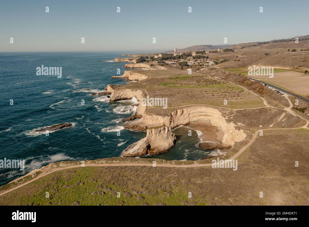 Davenport, en Californie, une petite ville côtière du nord de la Californie Banque D'Images