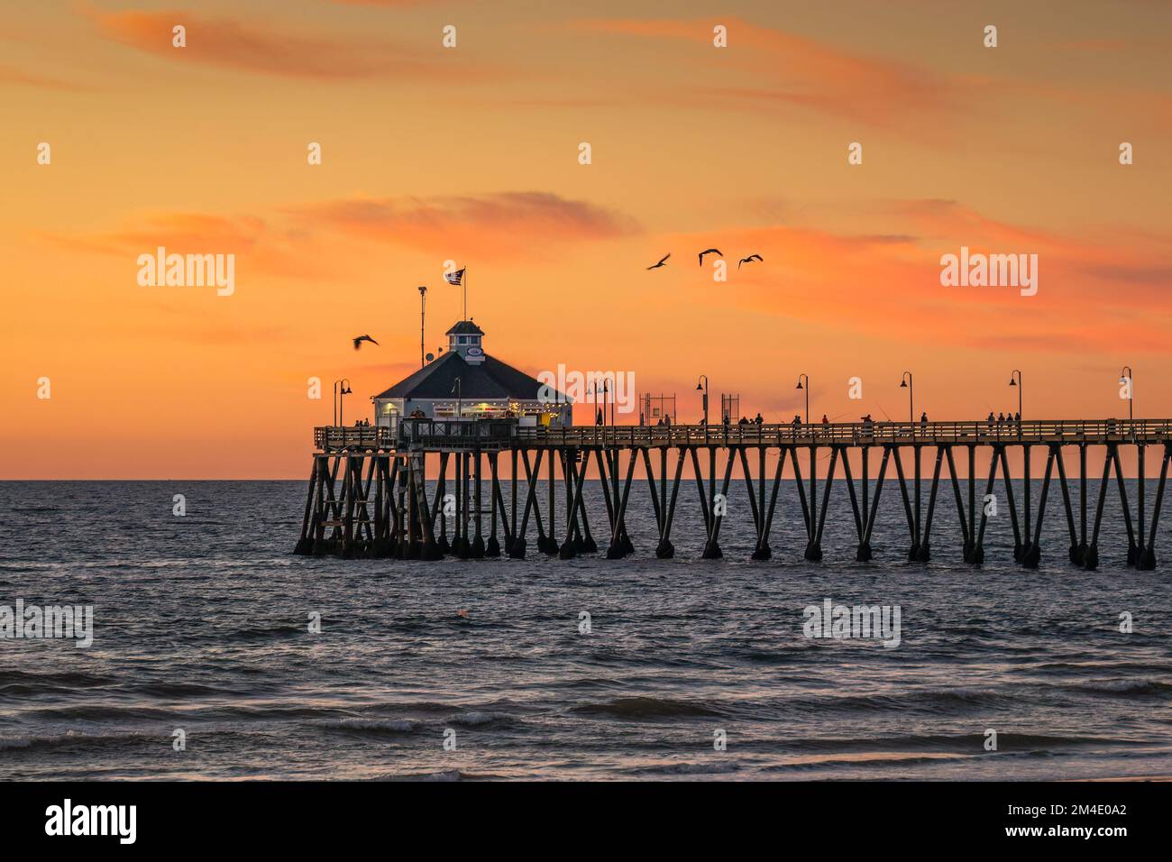 Imperial Beach Pier, San Diego Californie. Banque D'Images