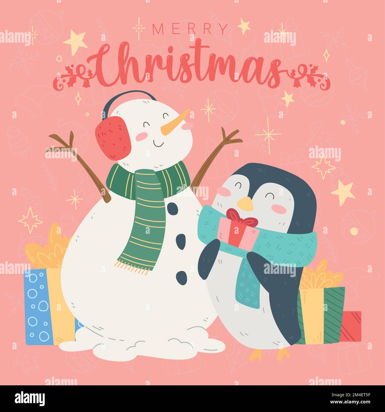 Carte De Voeux De Noël 'Me To You' Avec Ours Et Bonhomme De Neige - Neuf