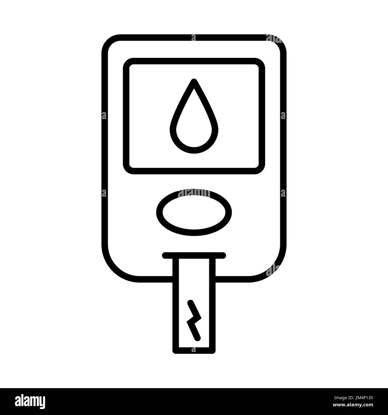 bandelette d'analyse de glycémie vecteur d'icône pour la conception graphique, logo, site web, médias sociaux, application mobile, illustration de l'interface utilisateur. Illustration de Vecteur