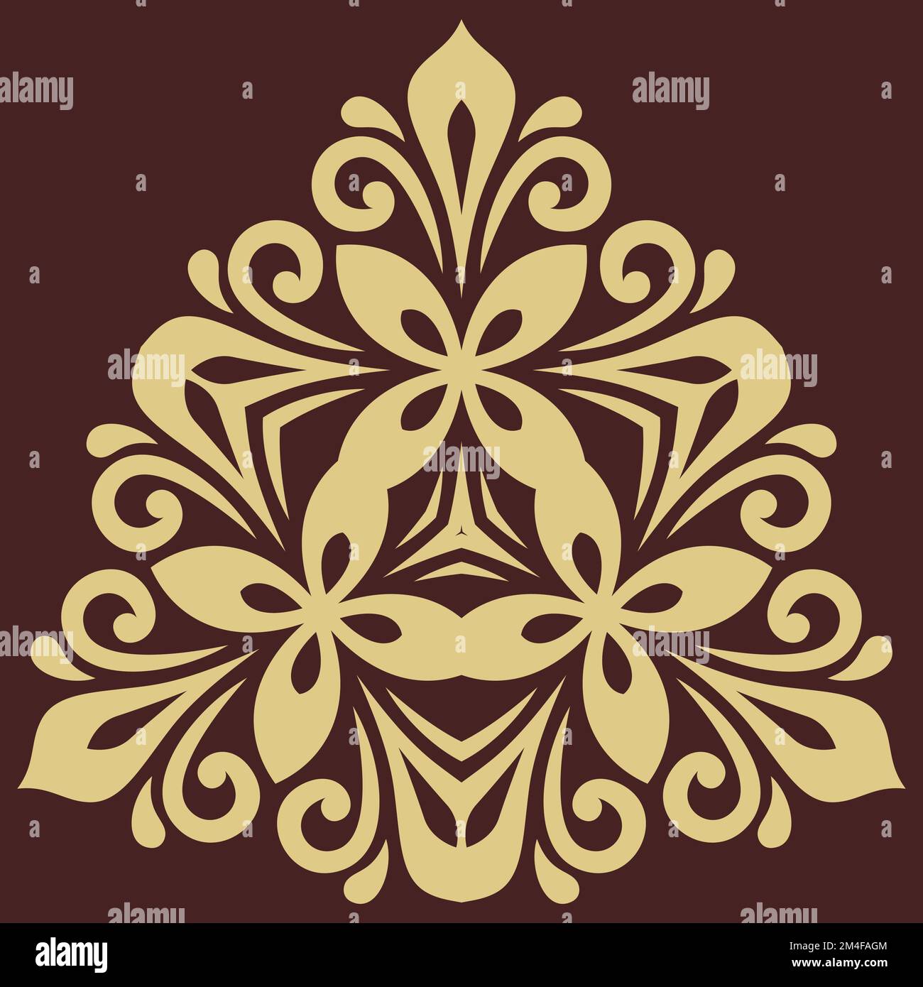 Décoration vectorielle orientale avec éléments arabesques et floraux. Décoration classique traditionnelle. Motif vintage avec des arabesques Illustration de Vecteur