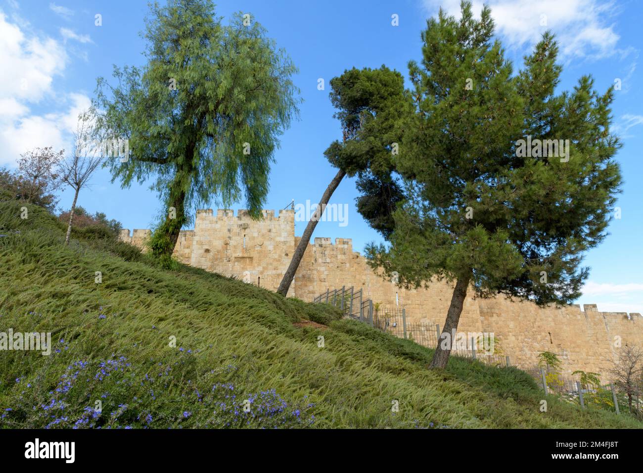 Vieux mur de la ville de Jérusalem. Jérusalem, Israël Banque D'Images