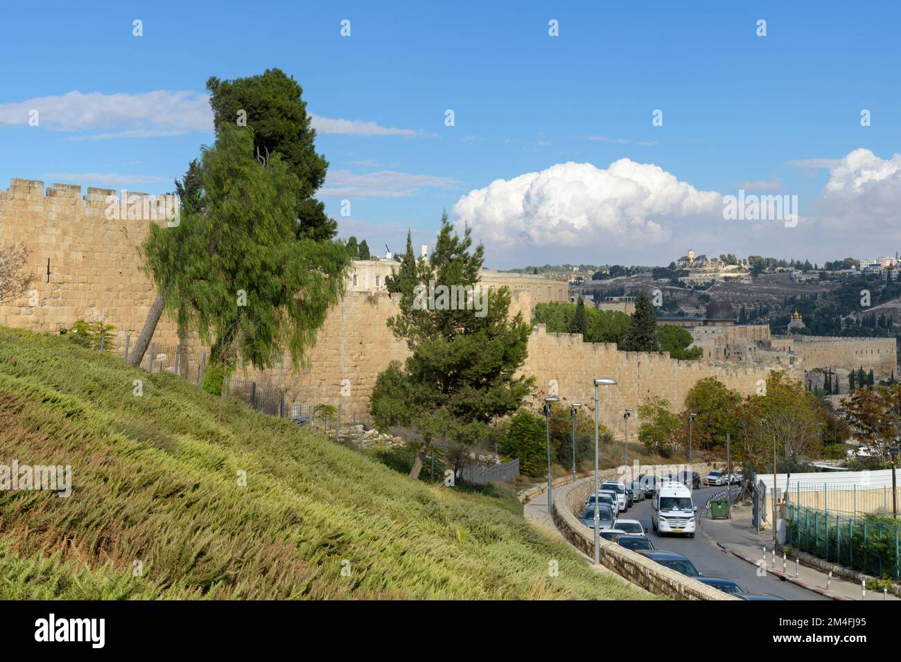 Vieux mur de la ville de Jérusalem. Jérusalem, Israël Banque D'Images