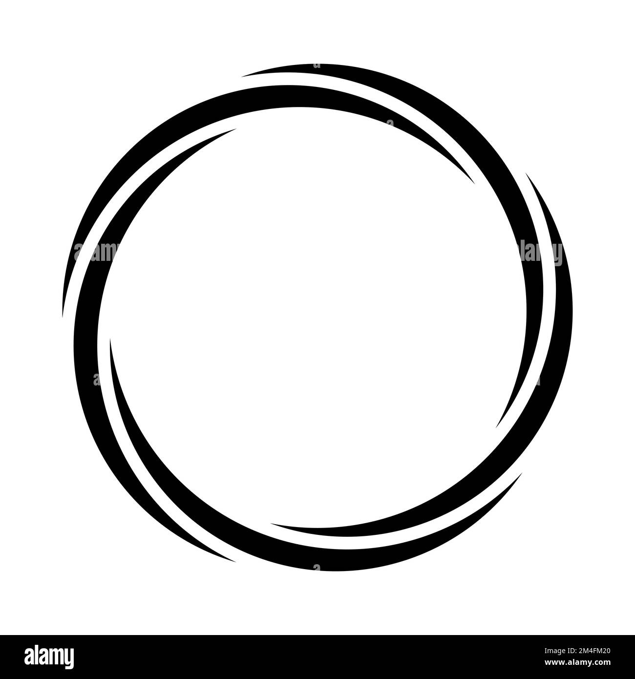 Cercle ligne ronde, logo vecteur circulaire, anneau numérique abstrait de vitesse Illustration de Vecteur