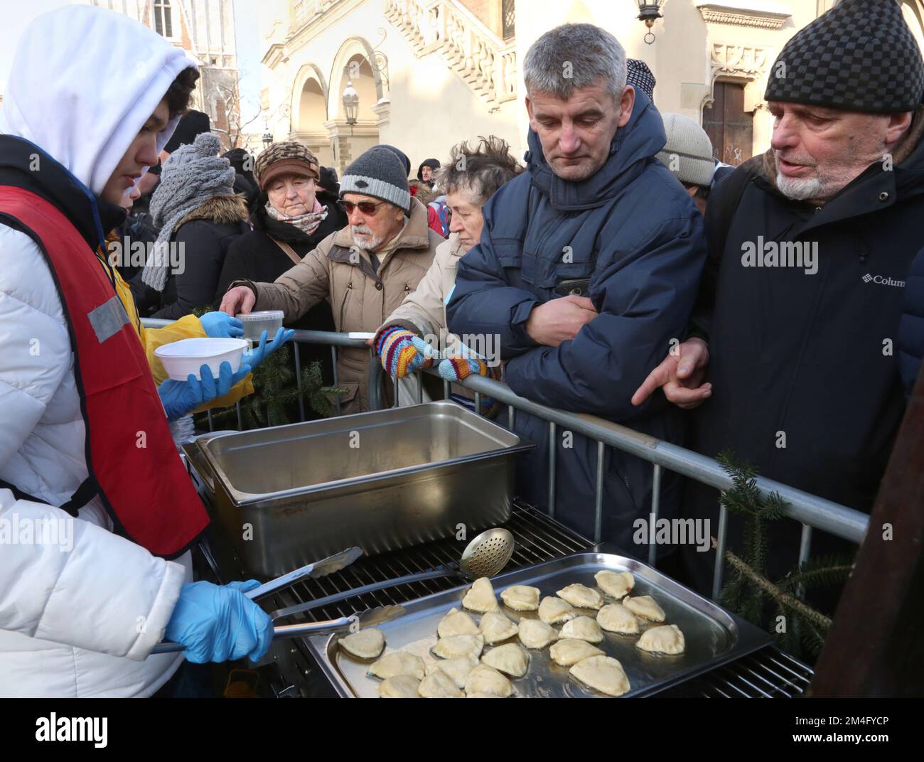Cracovie. Cracovie. Pologne. La veille de Noël pour les pauvres et les ...