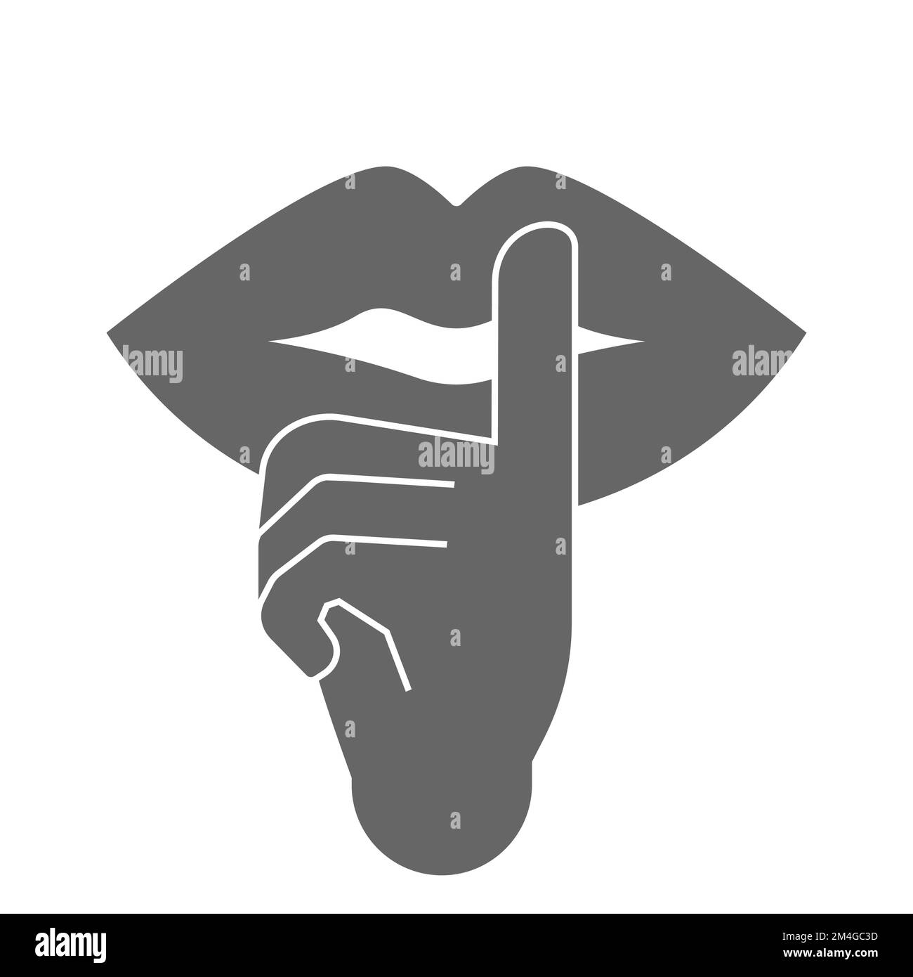 Symbole garder le silence. Vecteur. Illustration de Vecteur