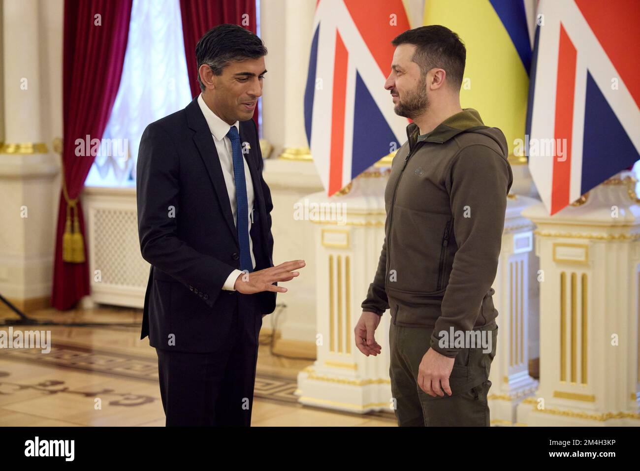 KIEV, UKRAINE - 19 novembre 2022 - le président de l'Ukraine, Volodymyr Zelenskyy, rencontre le Premier ministre britannique, Rishi Sunak, à Kiev, en Ukraine. Il Banque D'Images