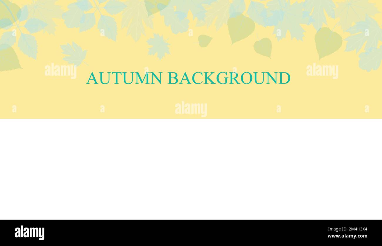Vecteur de feuilles aquarelles sur fond jaune Illustration de Vecteur