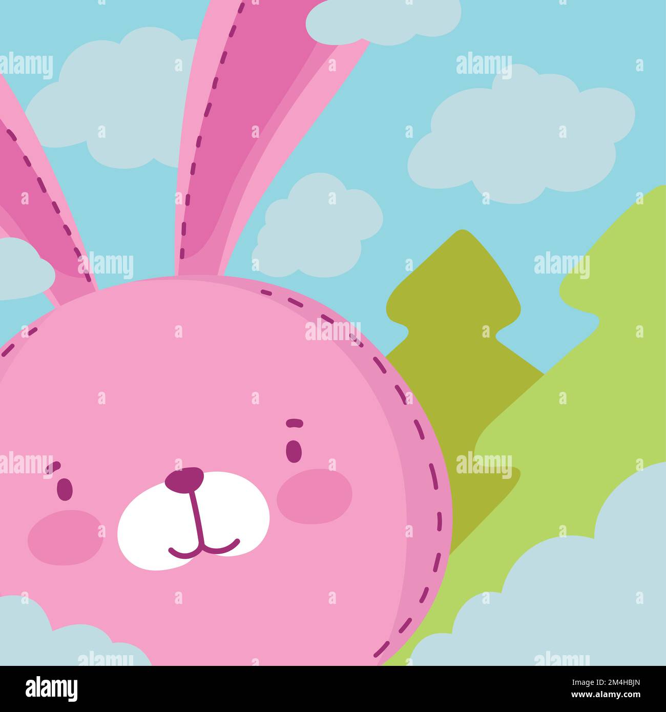 lapin et jouet Illustration de Vecteur