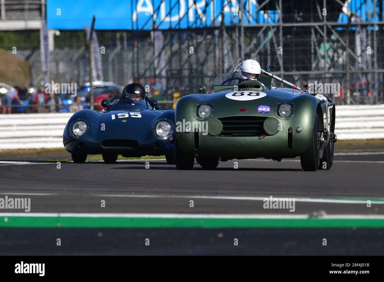 Simon Evans, Gareth Evans, Allard J2X le Mans, MRL Royal automobile Club Woodcote Trophy et Stirling Moss Trophée, une course de cinquante minutes avec un p mandaté Banque D'Images