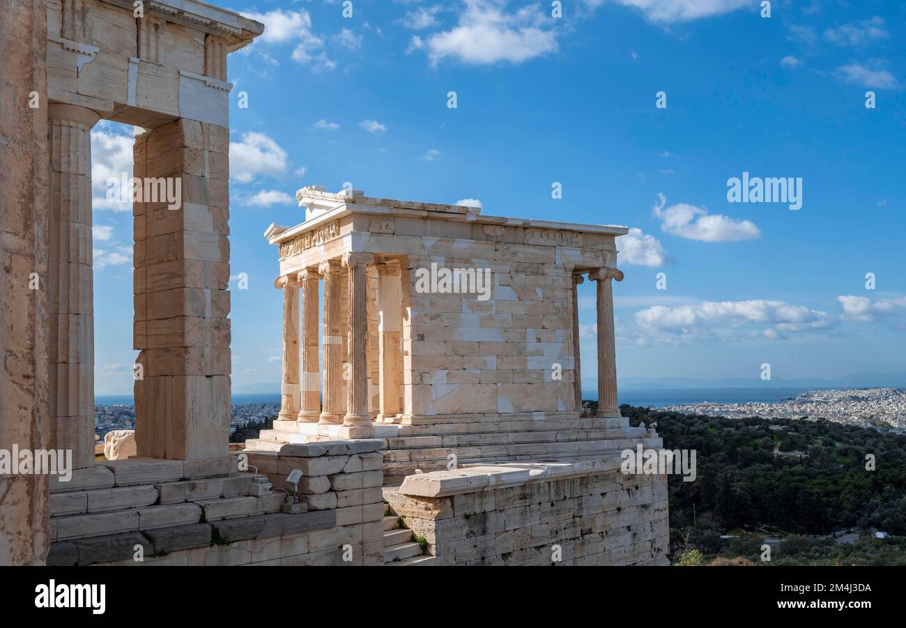 Temple d'Athéna Nike, l'Acropole, Athènes, Grèce Banque D'Images