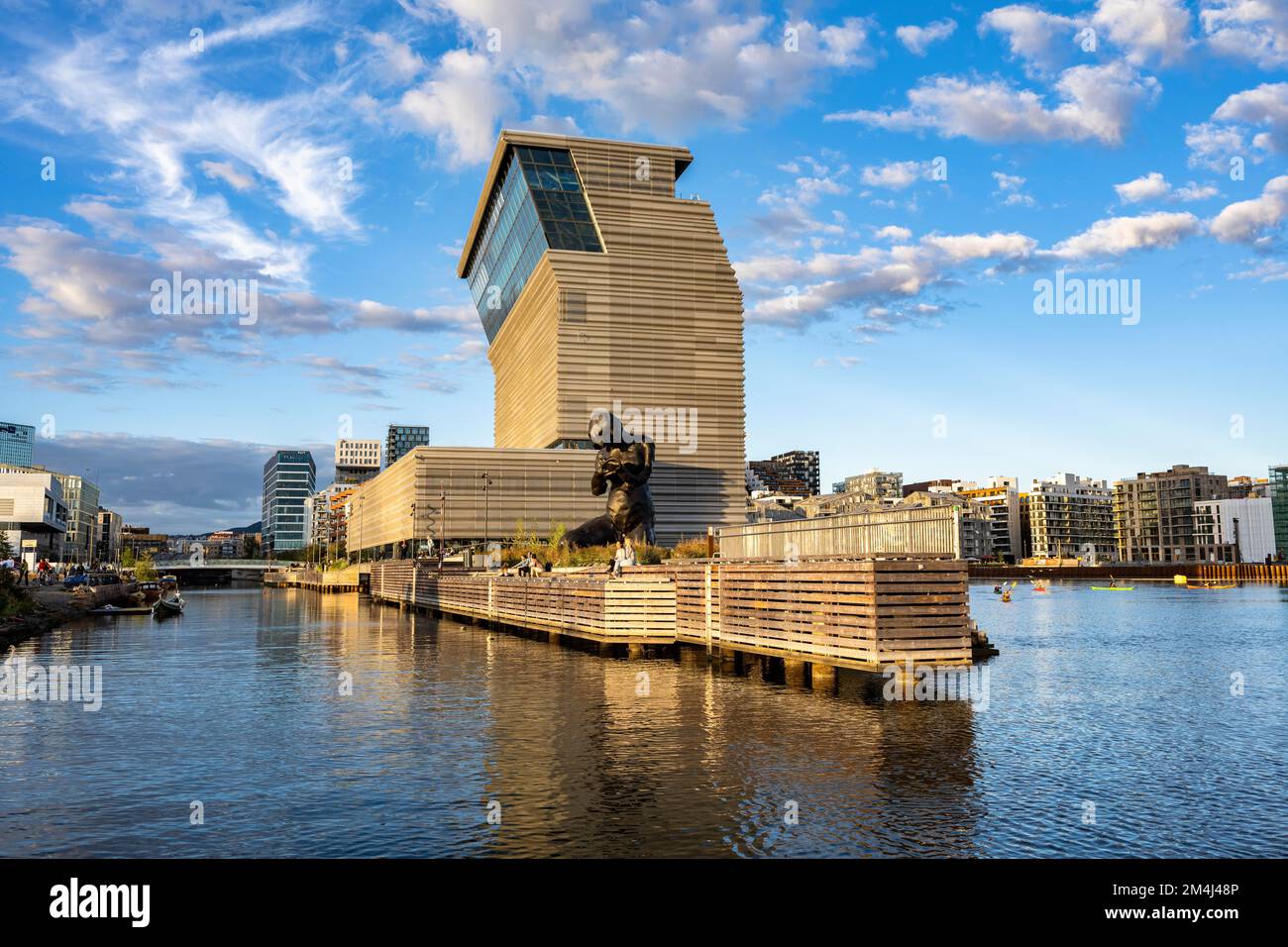 Musée Munch, ville de Fjord, district de Bjorvika, Oslofjord, Norvège Banque D'Images