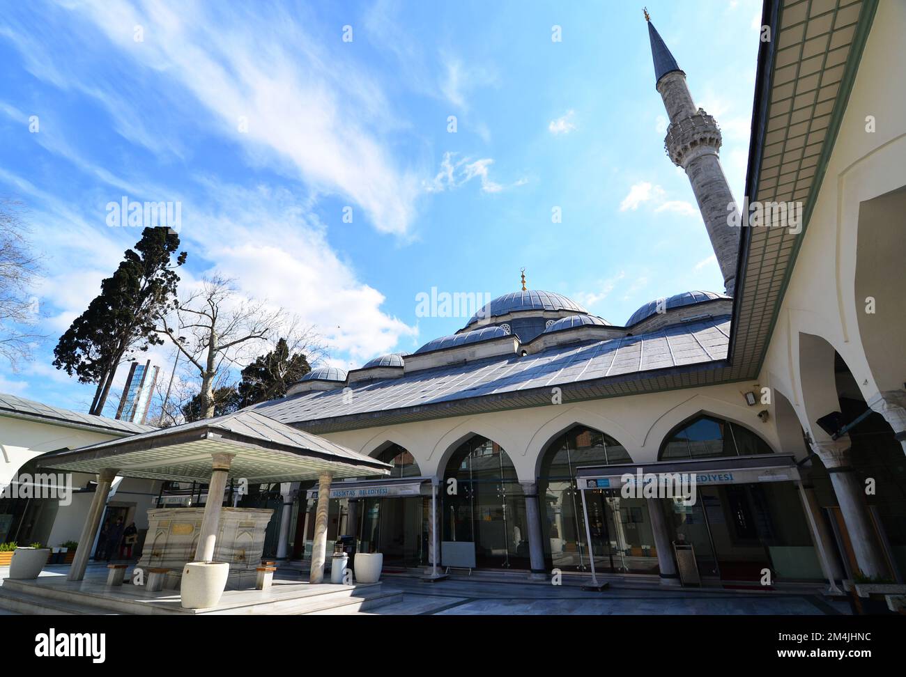 Située à Besiktas, en Turquie, la mosquée Sinan Pasha a été construite au 16th siècle par Mimar Sinan. Banque D'Images