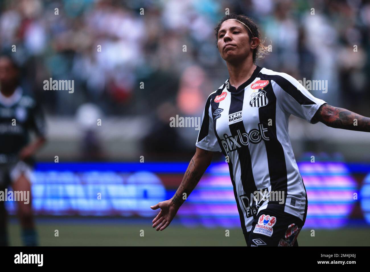 SP - Sao Paulo - 12/21/2022 - FINAL PAULISTA FEMALE 2022, PALMEIRAS X  SANTOS - Santos players lament the defeat at the end of the match against  Palmeiras at the Arena Allianz