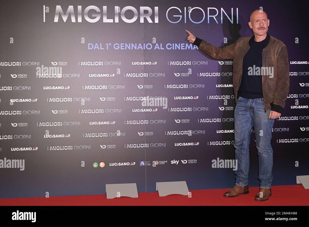 Rome, Italie. 21st décembre 2022. Gianmarco Tognazzi assiste au tapis rouge du film 'I migliori giorni' au cinéma Adriano. Crédit : SOPA Images Limited/Alamy Live News Banque D'Images