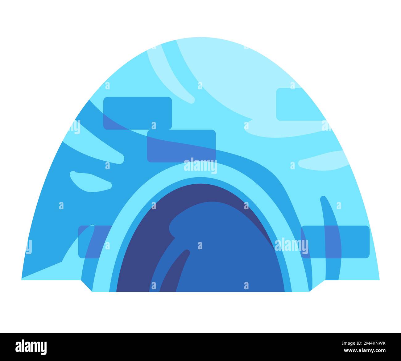 Illustration du dessin du dôme de la maison de glace de l'igloo Illustration de Vecteur