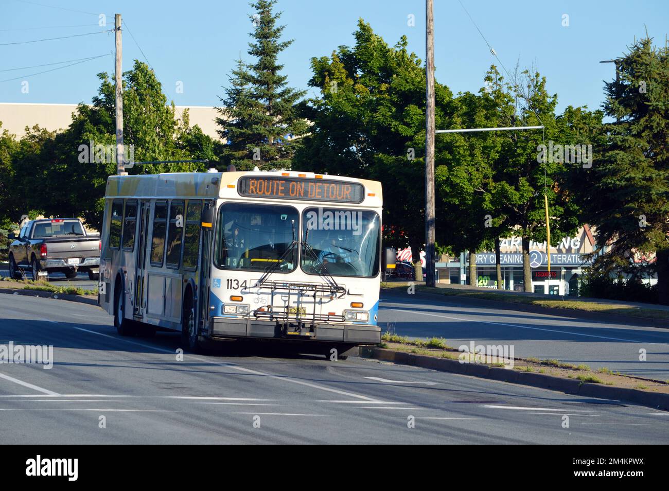 Halifax Transit New Flyer bus sur Mumford Road à Halifax, Nouvelle-Écosse, Canada Banque D'Images