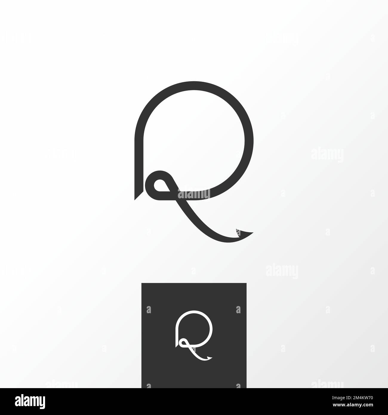 Lettre ou mot R police avec flèche ou queue image graphique icône logo design abstrait concept vecteur stock. symbole associé à l'initiale ou à l'animal. Illustration de Vecteur