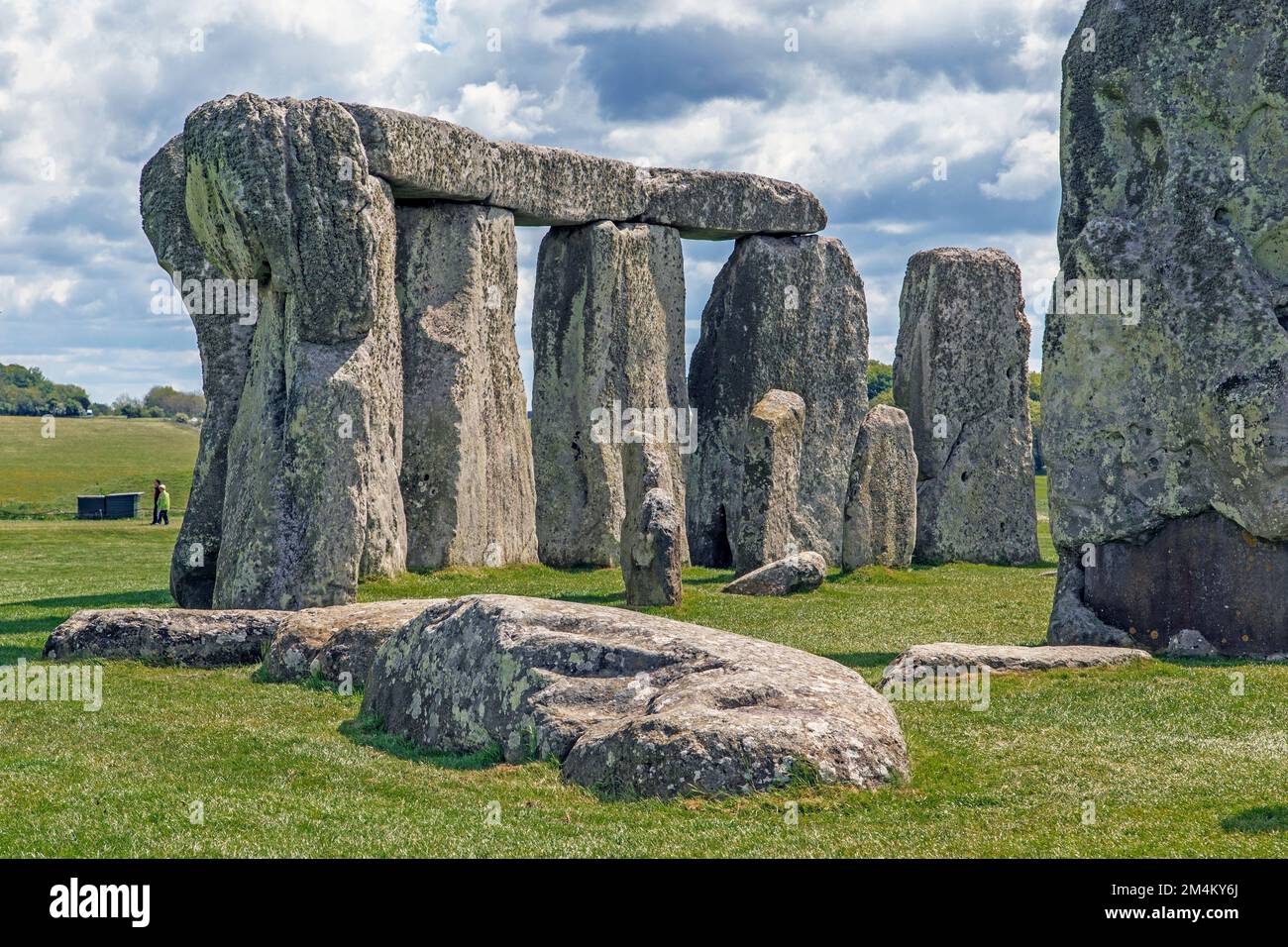 Comté de WILTSHEE, GRANDE-BRETAGNE - 14 MAI 2014 : il s'agit d'un fragment du Stohenenge, qui est l'un des sites archéologiques les plus célèbres au monde. Banque D'Images