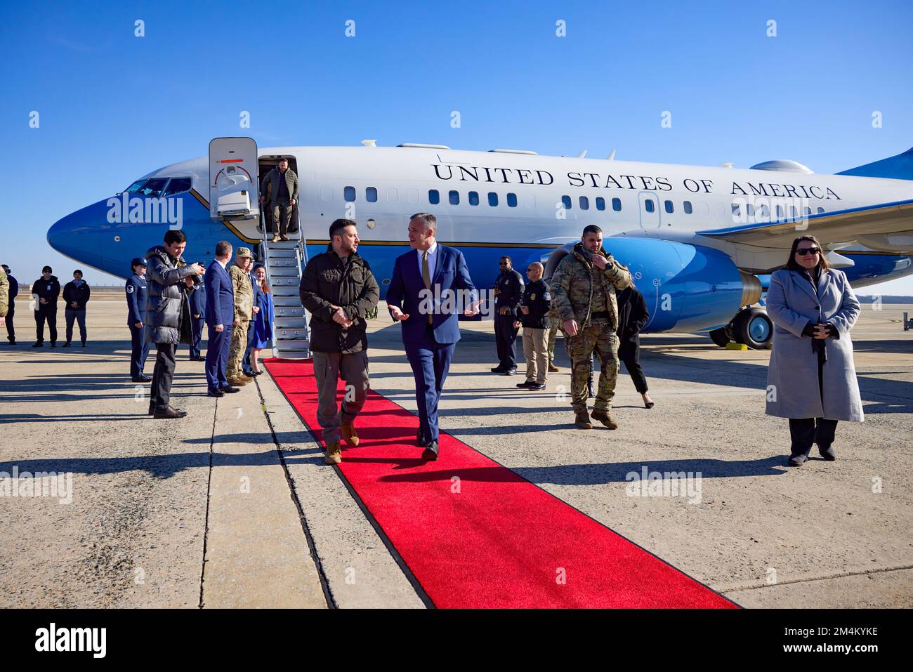 Le président ukrainien Volodymyr Zelensky s’est rendu en visite avec le président américain Joe Biden, le secrétaire d’État Tony Blinken, la présidente de la Chambre des représentants Nancy Pelosi, le vice-président Kamala Harris, et s’est adressé à une réunion conjointe du Congrès américain. Photo: Bureau présidentiel de l'Ukraine Banque D'Images