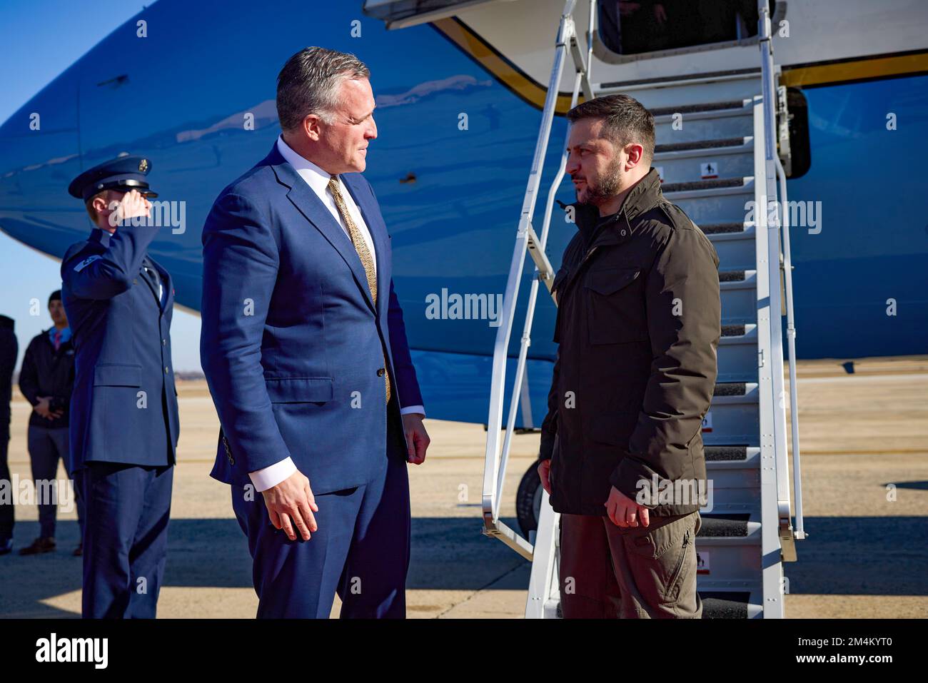 Le président ukrainien Volodymyr Zelensky s’est rendu en visite avec le président américain Joe Biden, le secrétaire d’État Tony Blinken, la présidente de la Chambre des représentants Nancy Pelosi, le vice-président Kamala Harris, et s’est adressé à une réunion conjointe du Congrès américain. Photo: Bureau présidentiel de l'Ukraine Banque D'Images