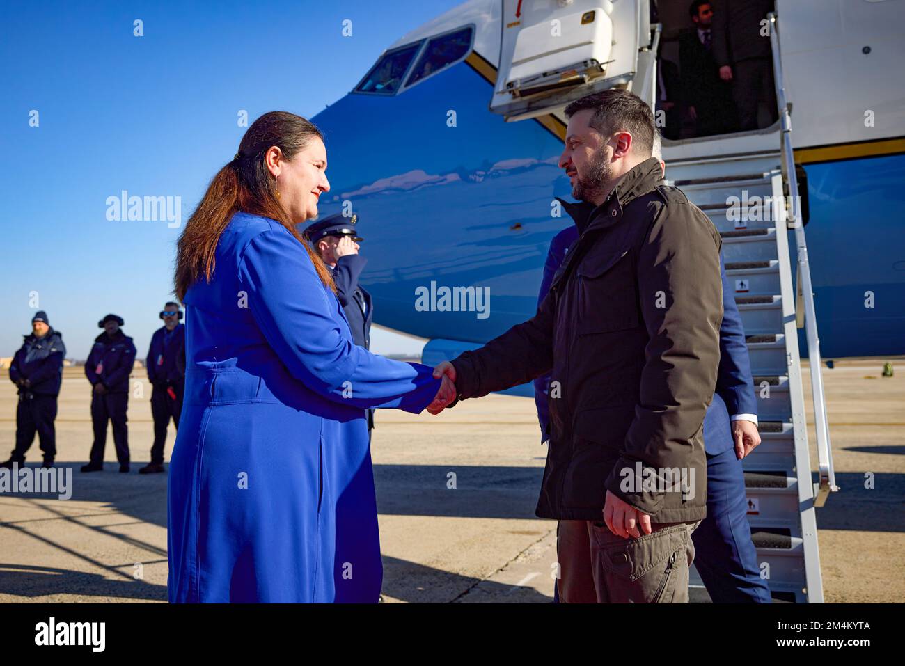Le président ukrainien Volodymyr Zelensky s’est rendu en visite avec le président américain Joe Biden, le secrétaire d’État Tony Blinken, la présidente de la Chambre des représentants Nancy Pelosi, le vice-président Kamala Harris, et s’est adressé à une réunion conjointe du Congrès américain. Photo: Bureau présidentiel de l'Ukraine Banque D'Images