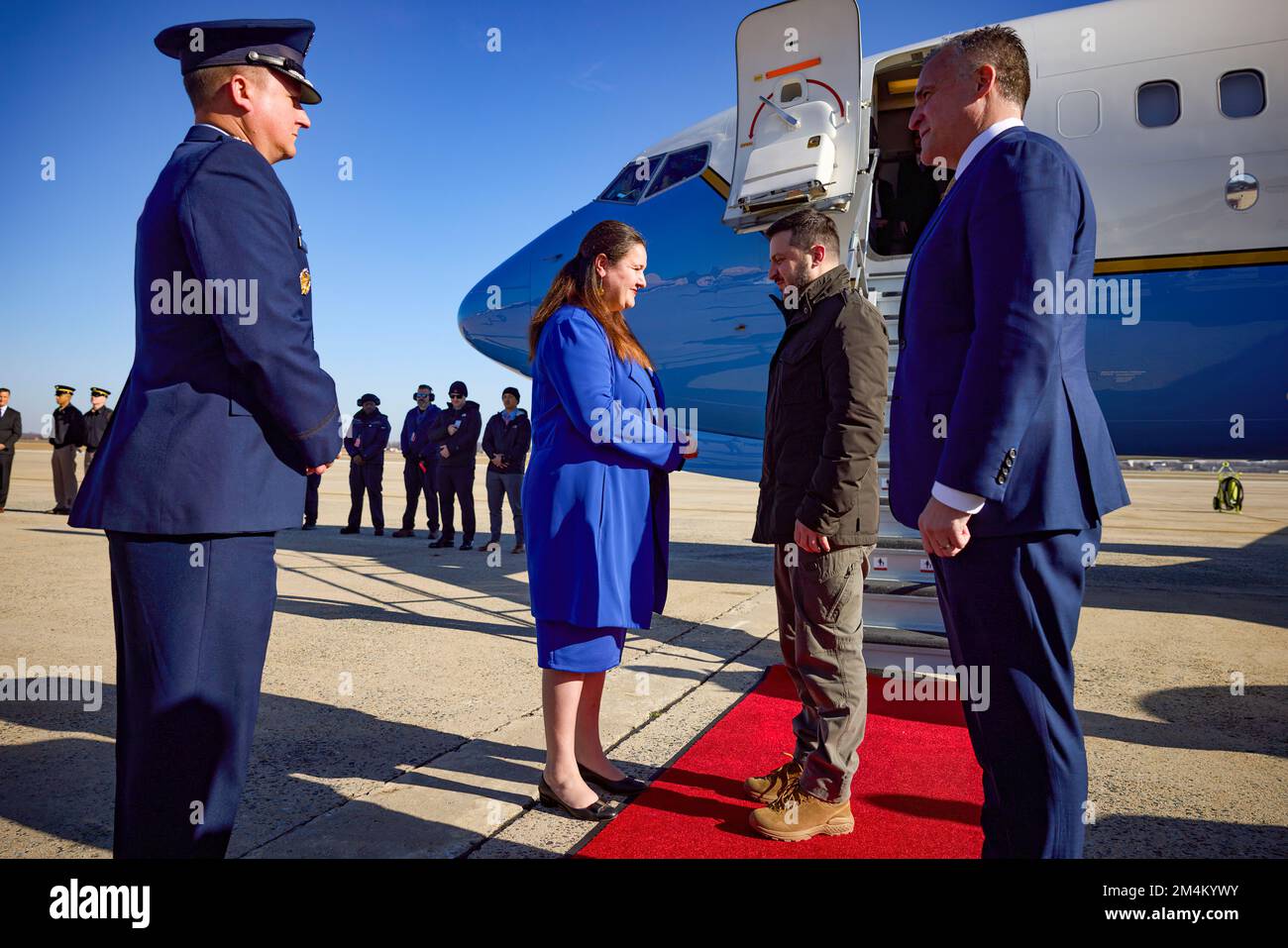 Le président ukrainien Volodymyr Zelensky s’est rendu en visite avec le président américain Joe Biden, le secrétaire d’État Tony Blinken, la présidente de la Chambre des représentants Nancy Pelosi, le vice-président Kamala Harris, et s’est adressé à une réunion conjointe du Congrès américain. Photo: Bureau présidentiel de l'Ukraine Banque D'Images