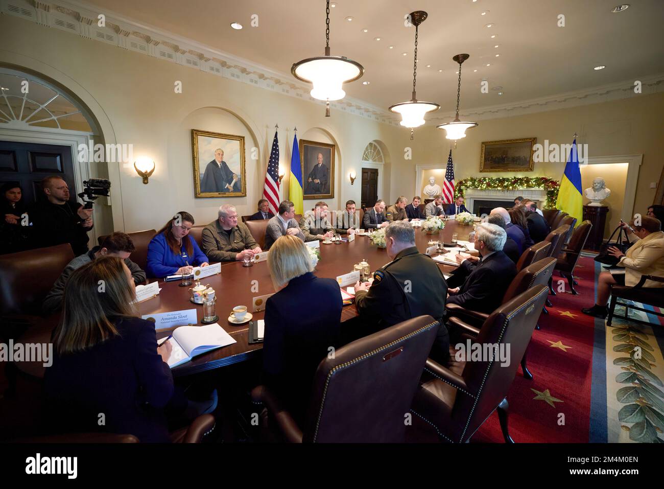 Le président ukrainien Zelensky rencontre le président américain Joe Biden à la Maison Blanche à Washington. Zelensky a exprimé la gratitude de son pays pour le soutien américain qui a dédré l'invasion russe et a demandé aux États-Unis de nouvelles armes, une aide humanitaire et financière Photo: Bureau présidentiel ukrainien Banque D'Images