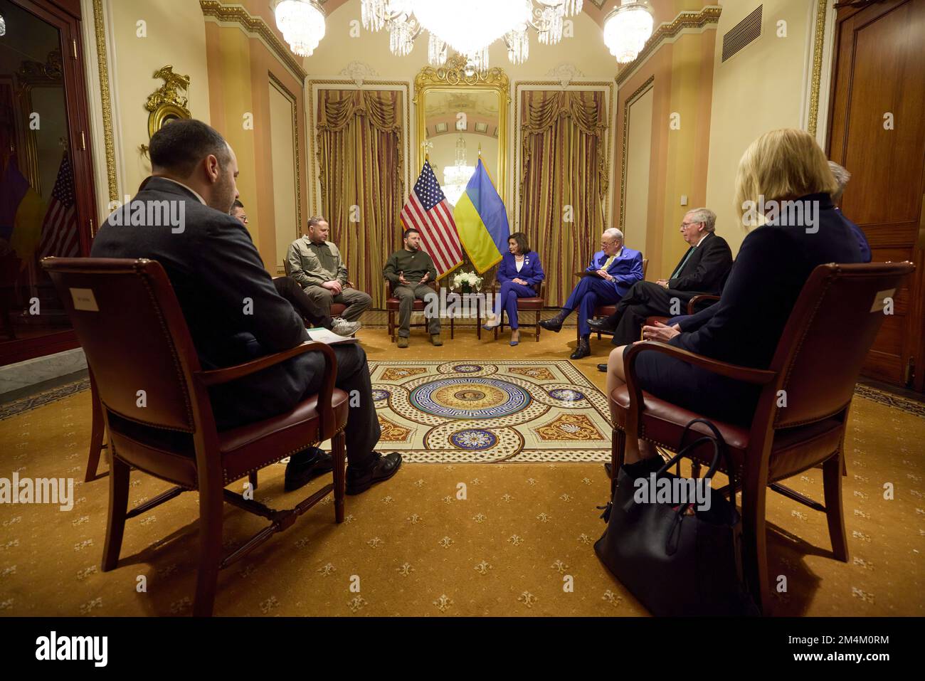 Le président ukrainien Volodymyr Zelensky s’est rendu en visite avec le président américain Joe Biden, le secrétaire d’État Tony Blinken, la présidente de la Chambre des représentants Nancy Pelosi, le vice-président Kamala Harris, et s’est adressé à une réunion conjointe du Congrès américain. Photo: Bureau présidentiel de l'Ukraine Banque D'Images