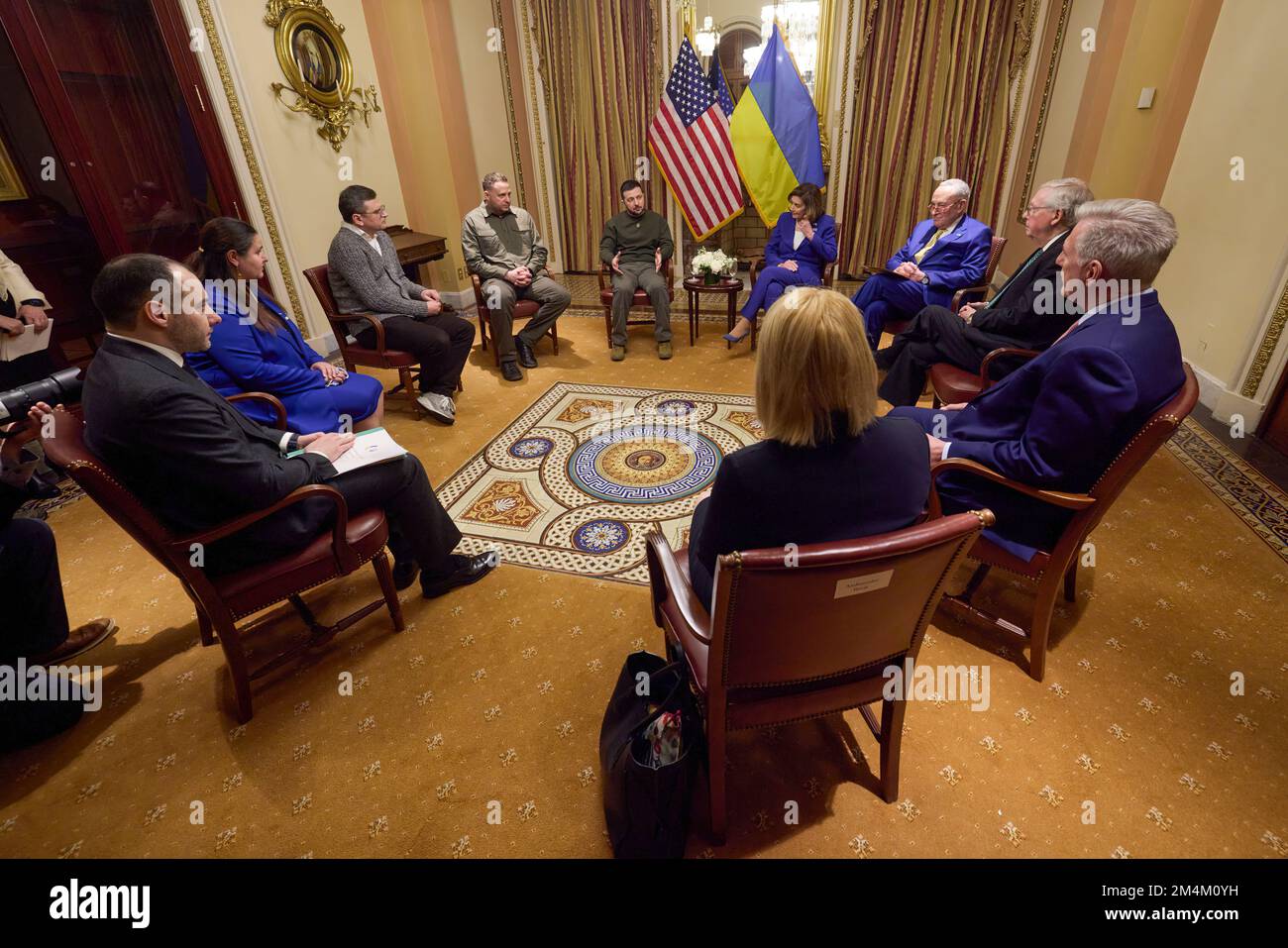Le président ukrainien Volodymyr Zelensky s’est rendu en visite avec le président américain Joe Biden, le secrétaire d’État Tony Blinken, la présidente de la Chambre des représentants Nancy Pelosi, le vice-président Kamala Harris, et s’est adressé à une réunion conjointe du Congrès américain. Photo: Bureau présidentiel de l'Ukraine Banque D'Images