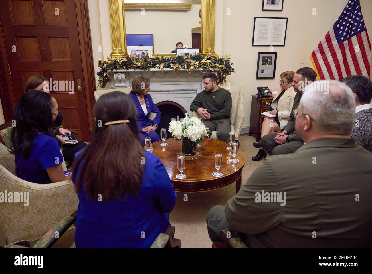 Le président ukrainien Volodymyr Zelensky s’est rendu en visite avec le président américain Joe Biden, le secrétaire d’État Tony Blinken, la présidente de la Chambre des représentants Nancy Pelosi, le vice-président Kamala Harris, et s’est adressé à une réunion conjointe du Congrès américain. Photo: Bureau présidentiel de l'Ukraine Banque D'Images