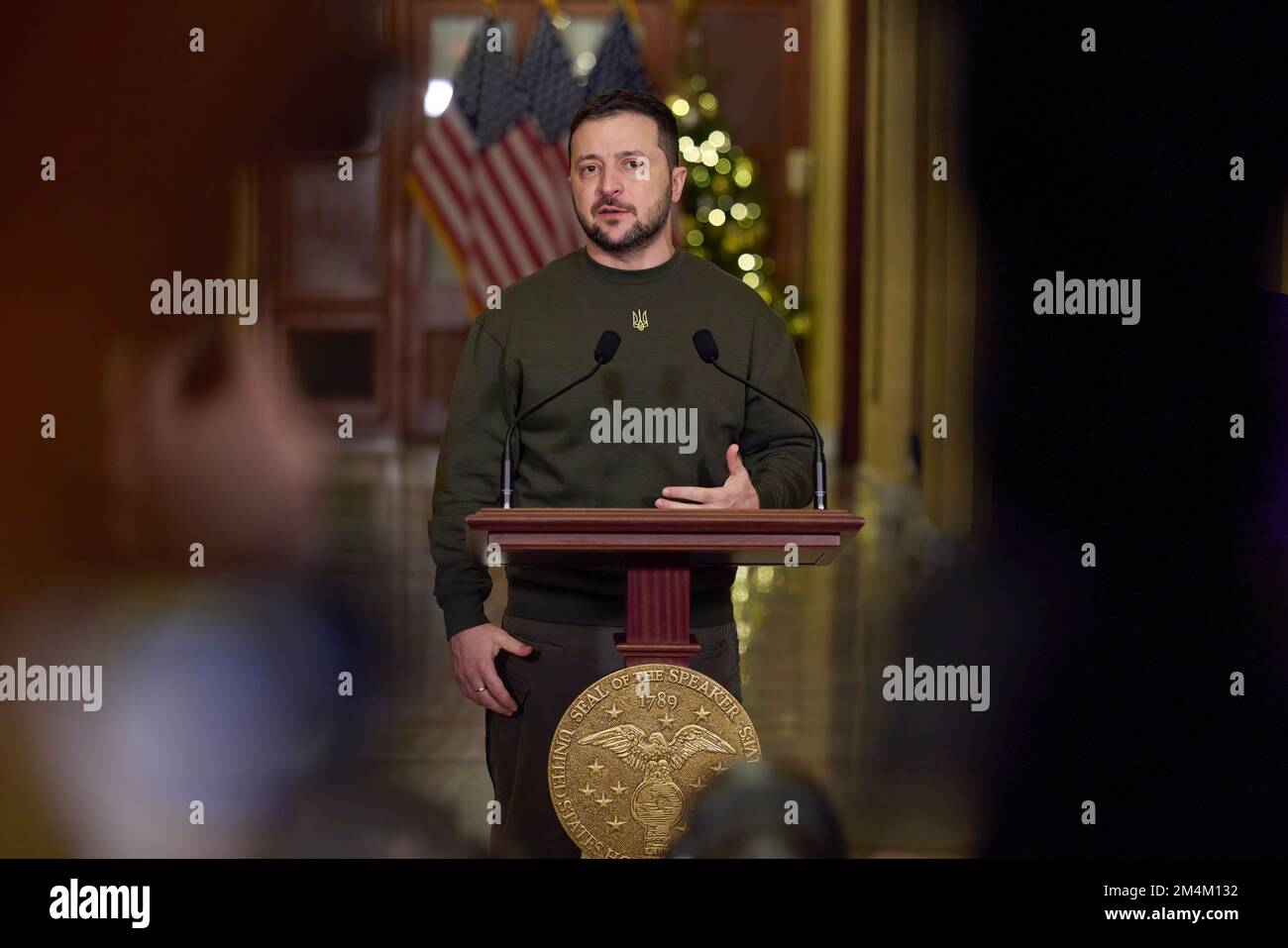 Le président ukrainien Volodymyr Zelensky s’est rendu en visite avec le président américain Joe Biden, le secrétaire d’État Tony Blinken, la présidente de la Chambre des représentants Nancy Pelosi, le vice-président Kamala Harris, et s’est adressé à une réunion conjointe du Congrès américain. Photo: Bureau présidentiel de l'Ukraine Banque D'Images