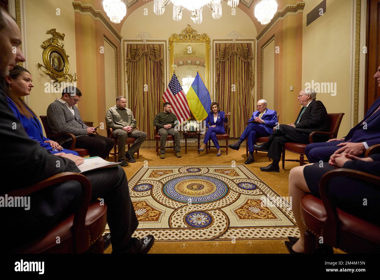 Le président ukrainien Volodymyr Zelensky s’est rendu en visite avec le président américain Joe Biden, le secrétaire d’État Tony Blinken, la présidente de la Chambre des représentants Nancy Pelosi, le vice-président Kamala Harris, et s’est adressé à une réunion conjointe du Congrès américain. Photo: Bureau présidentiel de l'Ukraine Banque D'Images