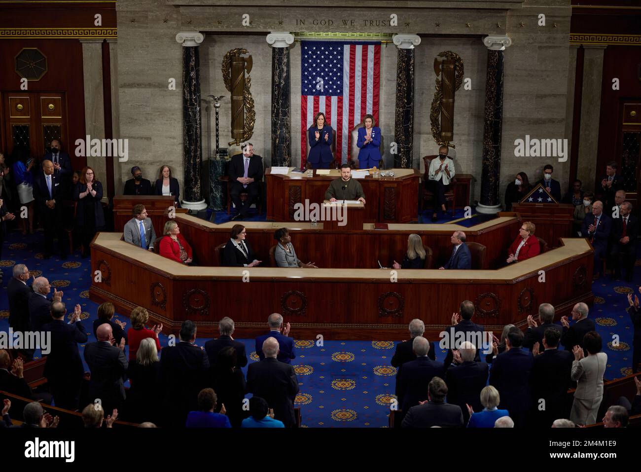 Le président ukrainien Volodymyr Zelensky s’est rendu en visite avec le président américain Joe Biden, le secrétaire d’État Tony Blinken, la présidente de la Chambre des représentants Nancy Pelosi, le vice-président Kamala Harris, et s’est adressé à une réunion conjointe du Congrès américain. Photo: Bureau présidentiel de l'Ukraine Banque D'Images