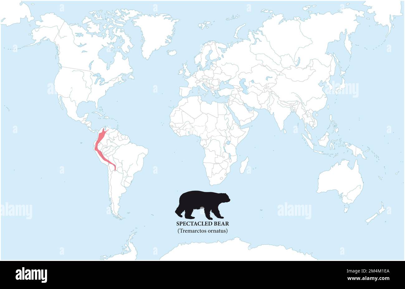 Carte de la répartition et de l'habitat de l'ours en peluche Photo Stock -  Alamy