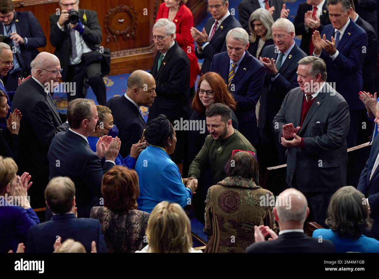 Le président ukrainien Volodymyr Zelensky s’est rendu en visite avec le président américain Joe Biden, le secrétaire d’État Tony Blinken, la présidente de la Chambre des représentants Nancy Pelosi, le vice-président Kamala Harris, et s’est adressé à une réunion conjointe du Congrès américain. Photo: Bureau présidentiel de l'Ukraine Banque D'Images