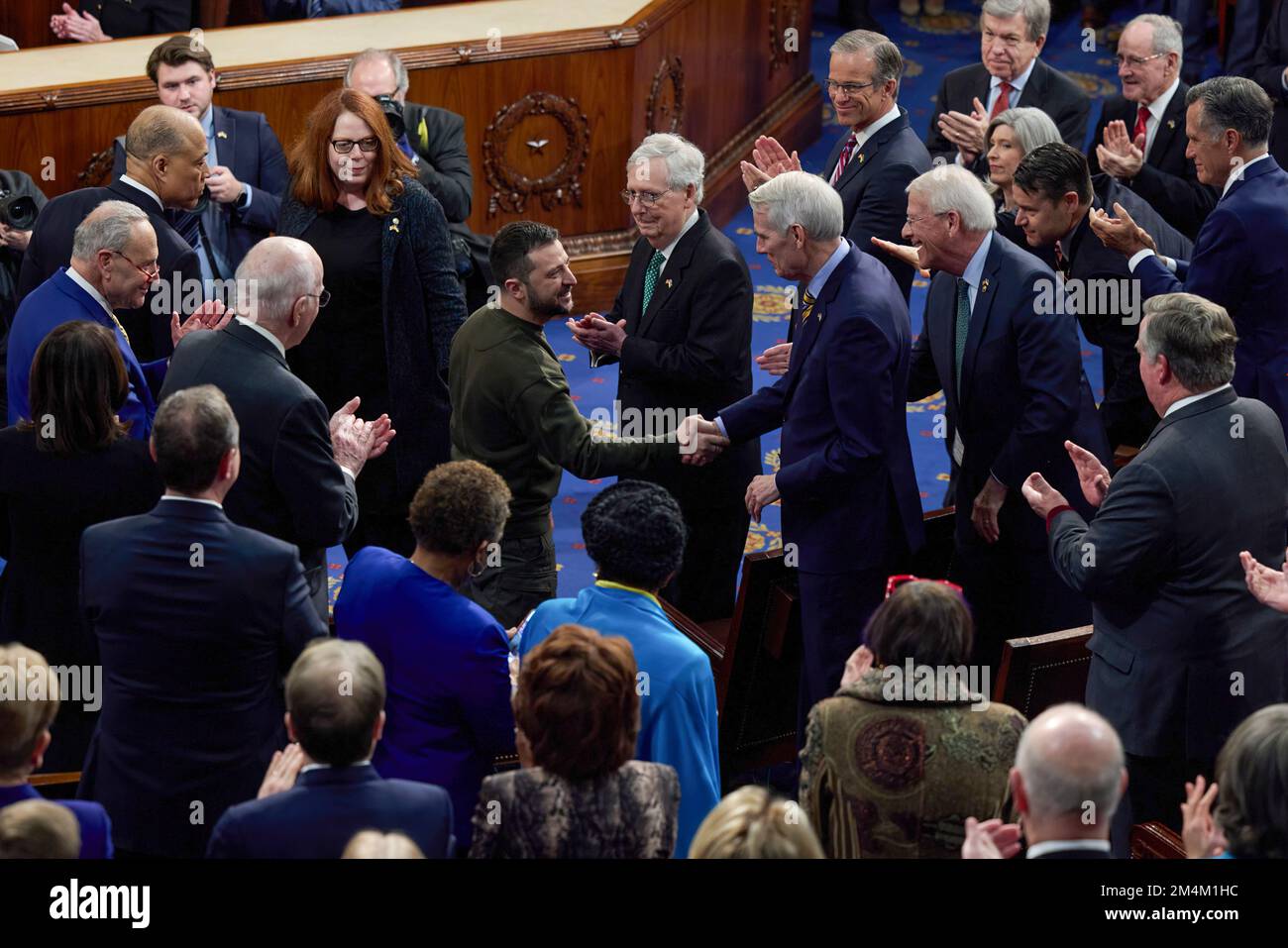 Le président ukrainien Volodymyr Zelensky s’est rendu en visite avec le président américain Joe Biden, le secrétaire d’État Tony Blinken, la présidente de la Chambre des représentants Nancy Pelosi, le vice-président Kamala Harris, et s’est adressé à une réunion conjointe du Congrès américain. Photo: Bureau présidentiel de l'Ukraine Banque D'Images