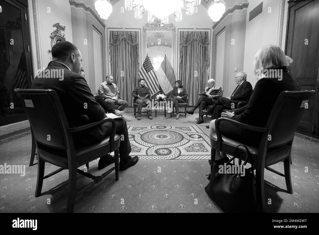 Le président ukrainien Volodymyr Zelensky s’est rendu en visite avec le président américain Joe Biden, le secrétaire d’État Tony Blinken, la présidente de la Chambre des représentants Nancy Pelosi, le vice-président Kamala Harris, et s’est adressé à une réunion conjointe du Congrès américain. Photo: Bureau présidentiel de l'Ukraine Banque D'Images