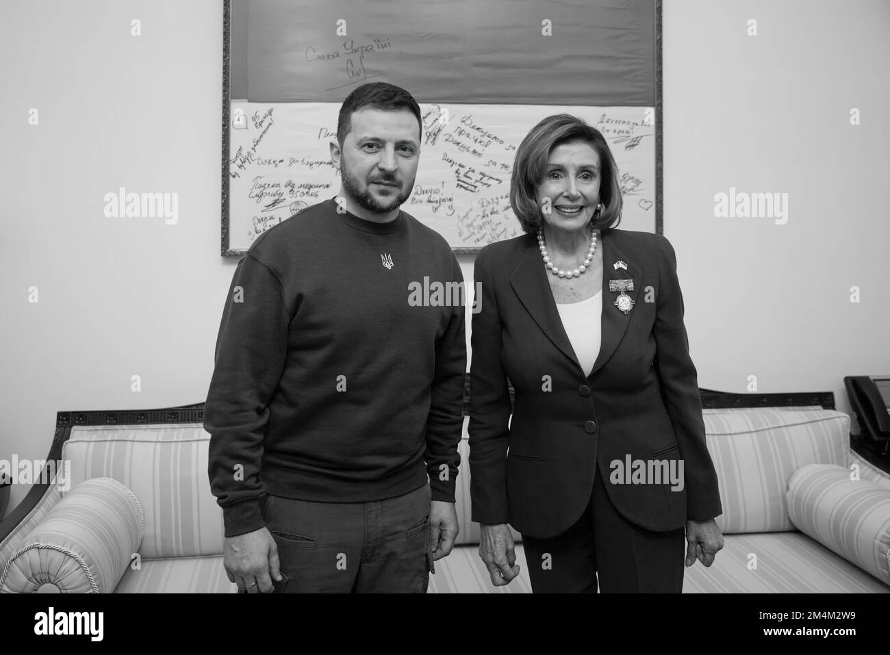 Le président ukrainien Volodymyr Zelensky s’est rendu en visite avec le président américain Joe Biden, le secrétaire d’État Tony Blinken, la présidente de la Chambre des représentants Nancy Pelosi, le vice-président Kamala Harris, et s’est adressé à une réunion conjointe du Congrès américain. Photo: Bureau présidentiel de l'Ukraine Banque D'Images