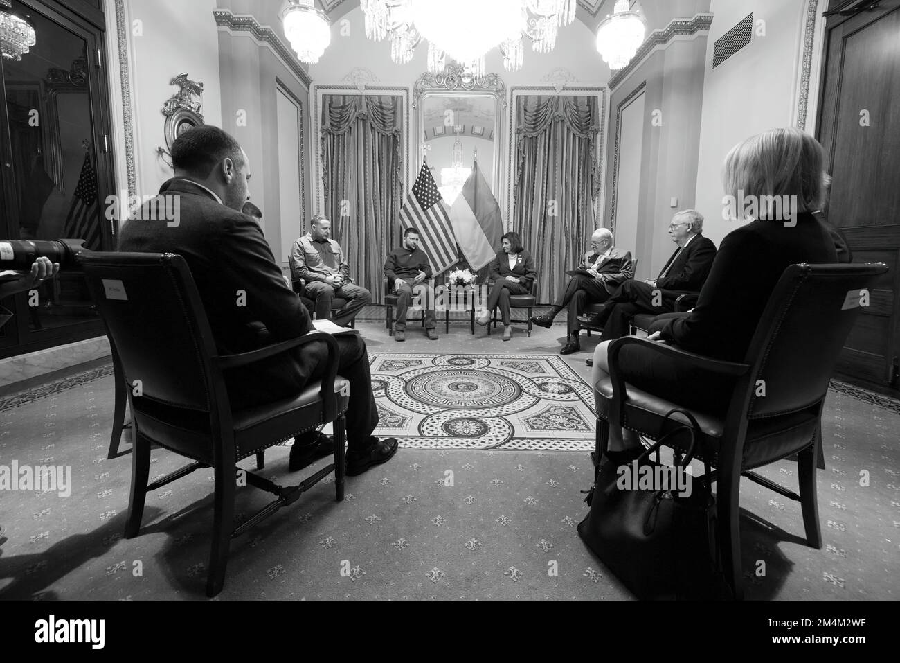 Le président ukrainien Volodymyr Zelensky s’est rendu en visite avec le président américain Joe Biden, le secrétaire d’État Tony Blinken, la présidente de la Chambre des représentants Nancy Pelosi, le vice-président Kamala Harris, et s’est adressé à une réunion conjointe du Congrès américain. Photo: Bureau présidentiel de l'Ukraine Banque D'Images