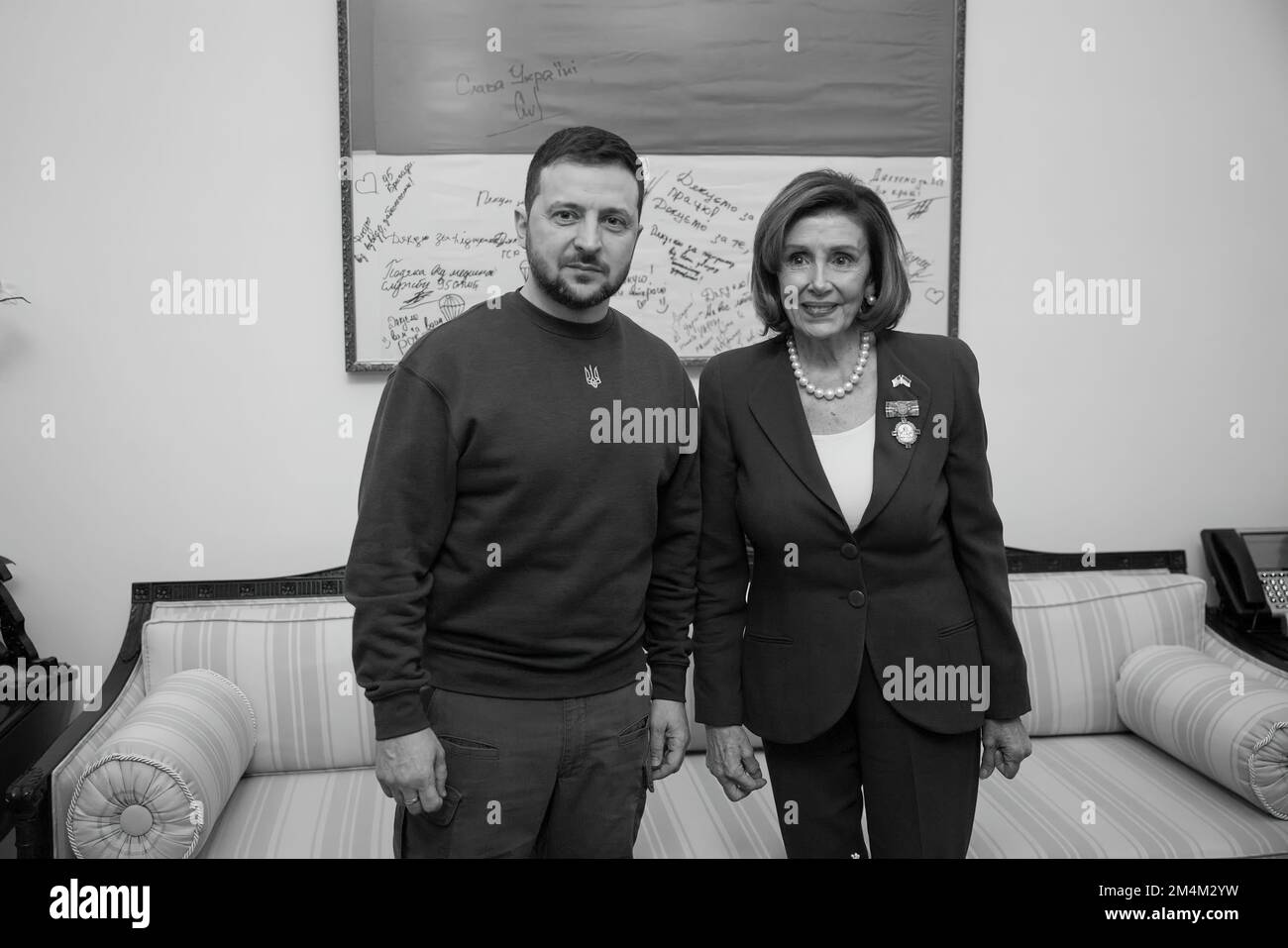 Le président ukrainien Volodymyr Zelensky s’est rendu en visite avec le président américain Joe Biden, le secrétaire d’État Tony Blinken, la présidente de la Chambre des représentants Nancy Pelosi, le vice-président Kamala Harris, et s’est adressé à une réunion conjointe du Congrès américain. Photo: Bureau présidentiel de l'Ukraine Banque D'Images