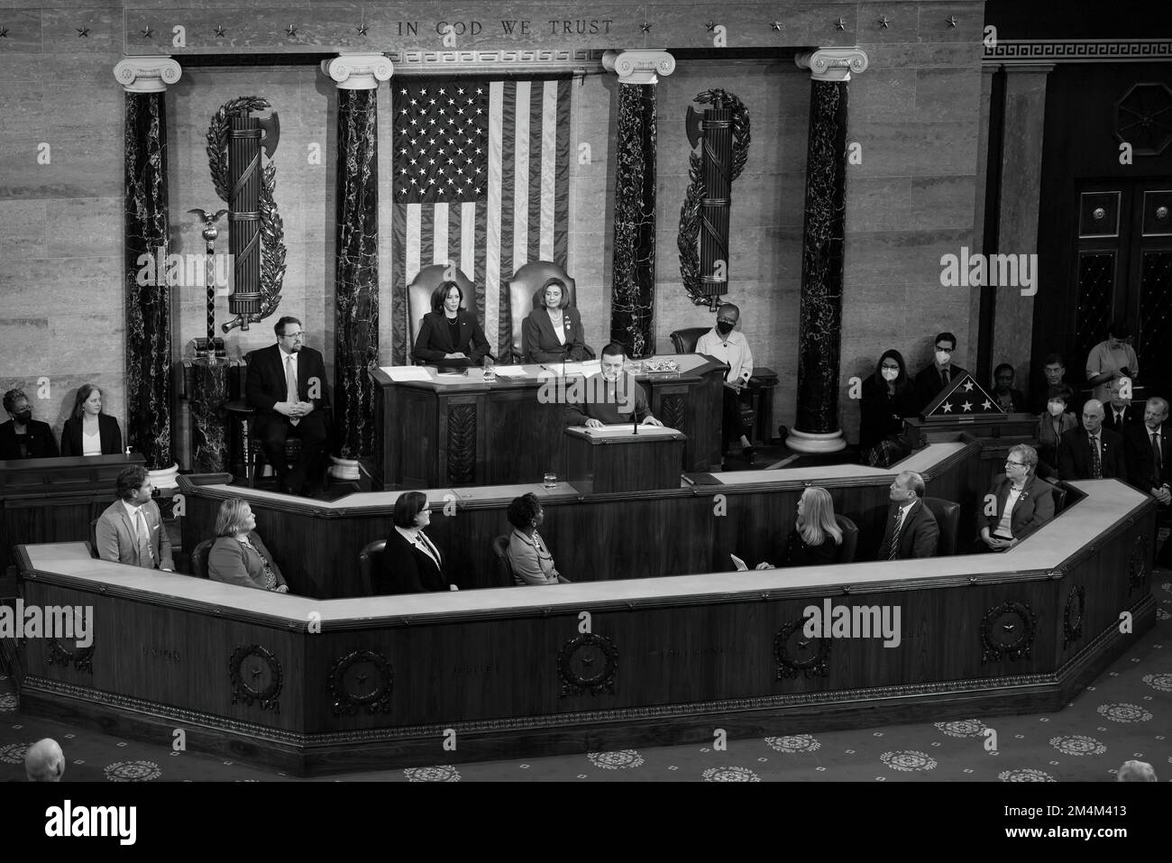 Le président ukrainien Volodymyr Zelensky s’est rendu en visite avec le président américain Joe Biden, le secrétaire d’État Tony Blinken, la présidente de la Chambre des représentants Nancy Pelosi, le vice-président Kamala Harris, et s’est adressé à une réunion conjointe du Congrès américain. Photo: Bureau présidentiel de l'Ukraine Banque D'Images