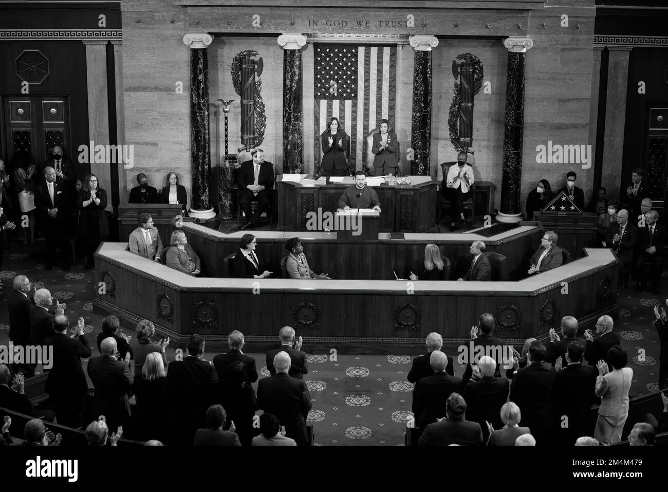 Le président ukrainien Volodymyr Zelensky s’est rendu en visite avec le président américain Joe Biden, le secrétaire d’État Tony Blinken, la présidente de la Chambre des représentants Nancy Pelosi, le vice-président Kamala Harris, et s’est adressé à une réunion conjointe du Congrès américain. Photo: Bureau présidentiel de l'Ukraine Banque D'Images