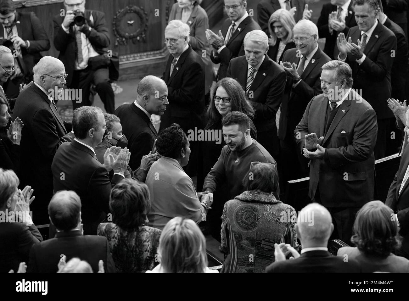 Le président ukrainien Volodymyr Zelensky s’est rendu en visite avec le président américain Joe Biden, le secrétaire d’État Tony Blinken, la présidente de la Chambre des représentants Nancy Pelosi, le vice-président Kamala Harris, et s’est adressé à une réunion conjointe du Congrès américain. Photo: Bureau présidentiel de l'Ukraine Banque D'Images