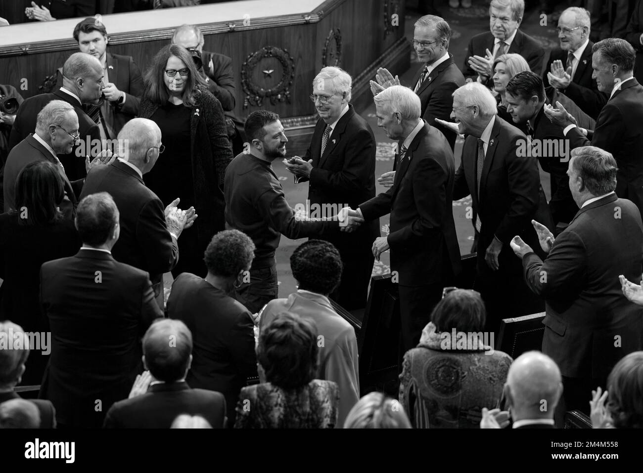 Le président ukrainien Volodymyr Zelensky s’est rendu en visite avec le président américain Joe Biden, le secrétaire d’État Tony Blinken, la présidente de la Chambre des représentants Nancy Pelosi, le vice-président Kamala Harris, et s’est adressé à une réunion conjointe du Congrès américain. Photo: Bureau présidentiel de l'Ukraine Banque D'Images