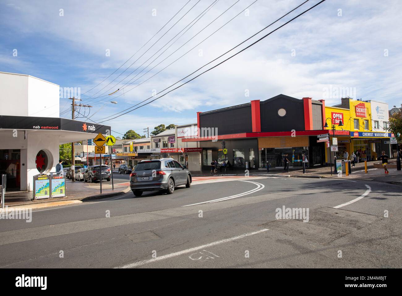 Centre-ville d'Eastwood, banlieue de Sydney dans la région de Ryde council, Nouvelle-Galles du Sud, Australai Banque D'Images