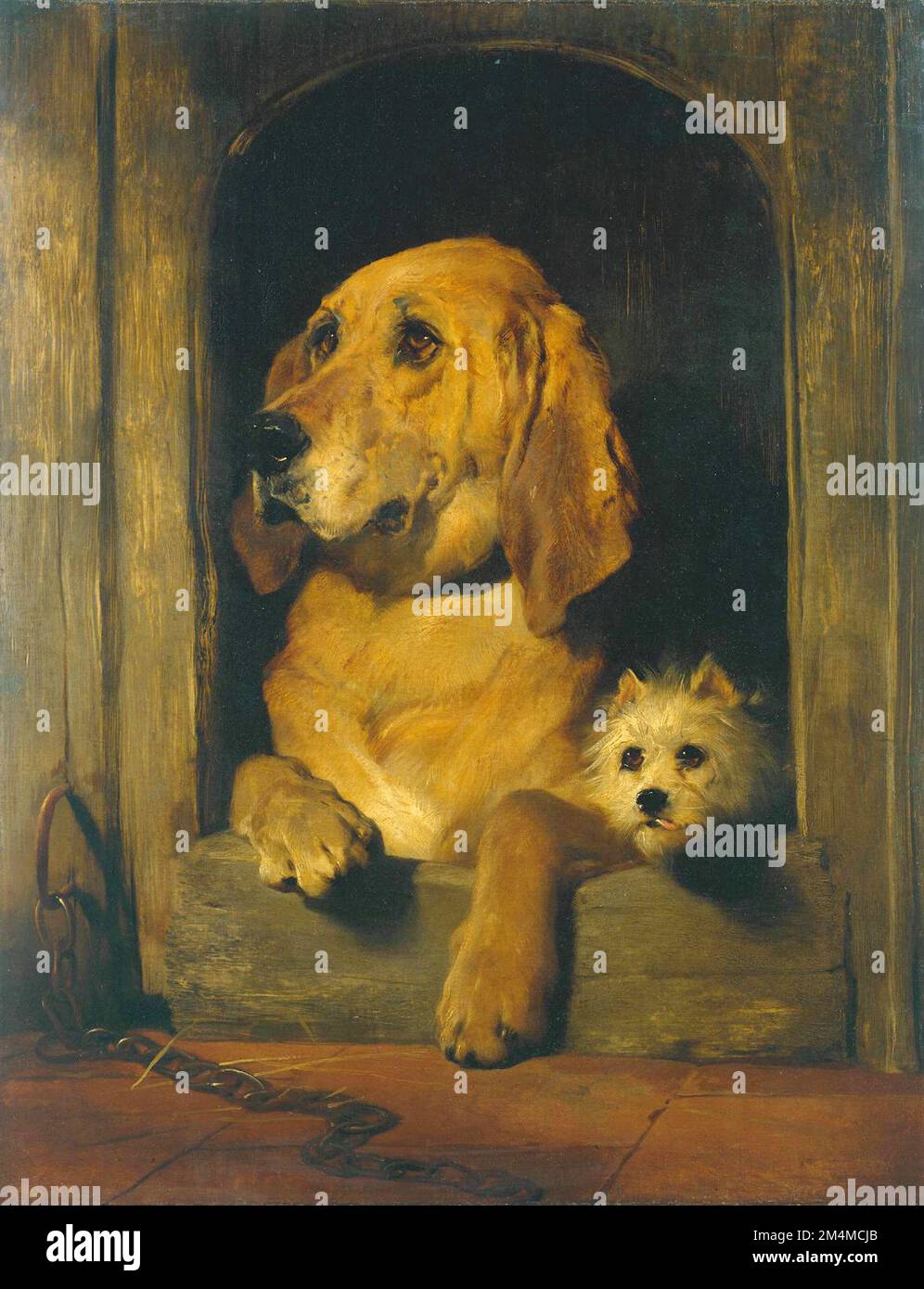 Edwin Landseer - dignité et impudence - 1839 - l'une des peintures pour chiens Landseer les plus populaires. Banque D'Images